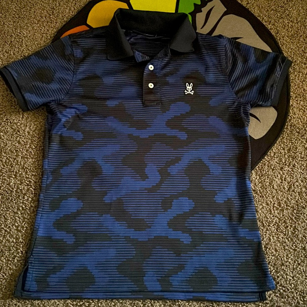 Psycho bunny polo blue and black